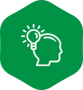 Lightbulb symbolizes new idea.