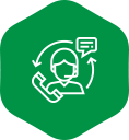 Customer service representative icon.